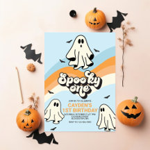 HIPPIE Ghost Retro Halloween Spooky One blue