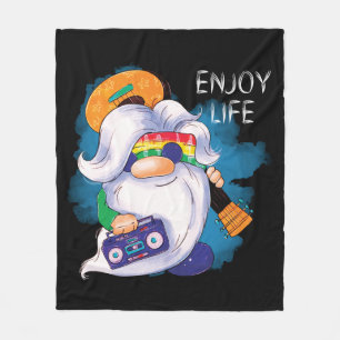 Hippie Gnome: Genießen Sie das Leben Fleecedecke