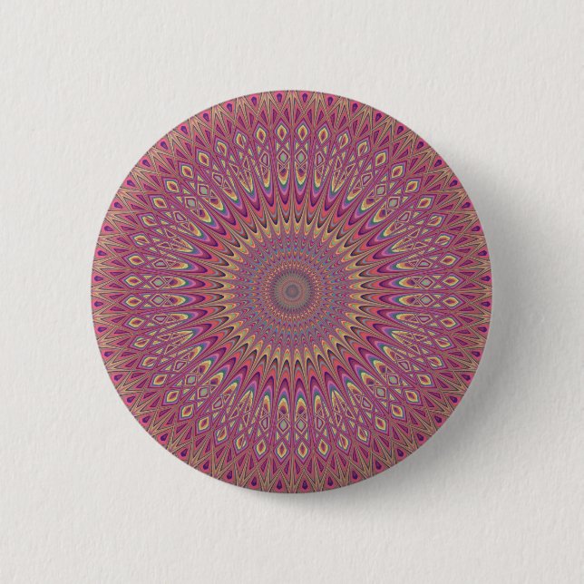 Hippie grid mandala button (Vorderseite)