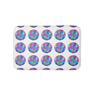 Hippie Groovy Liebe Circles Badematte