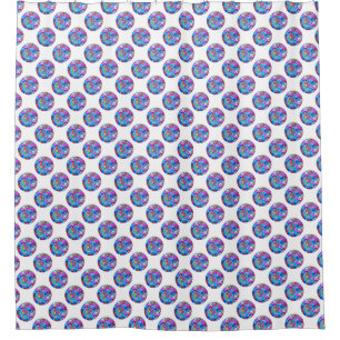 Hippie Groovy Liebe Circles Duschvorhang