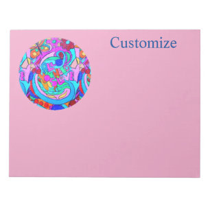 Hippie Groovy Liebe Notizblock