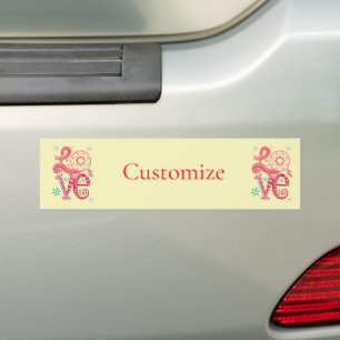 Hippie Groovy Liebe Sign Thunder_Cove Autoaufkleber