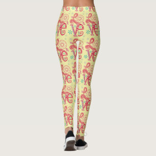 Hippie Groovy Liebe Sign Thunder_Cove Leggings