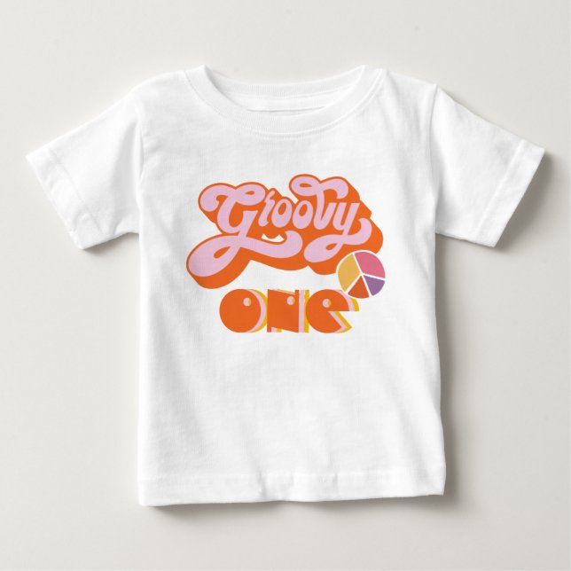 Hippie Groovy One Baby T - Shirt (Vorderseite)