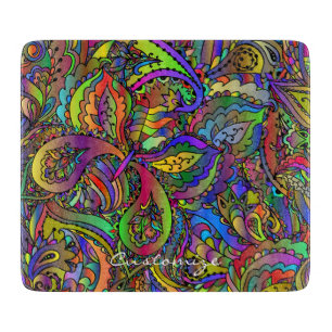 Hippie Groovy Psychedelic Design Thunder_Cove Schneidebrett