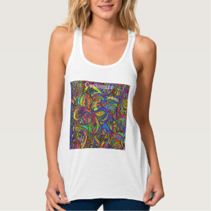 Hippie Groovy Psychedelic Design Thunder_Cove Tank Top