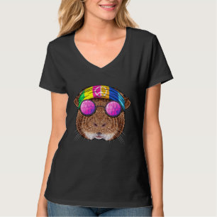Hippie Guinea Schweinefleisch Liebe Friedenszeiche T-Shirt