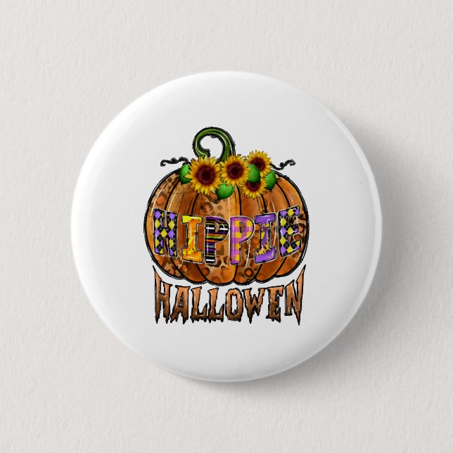 Hippie Halloween Button (Vorderseite)