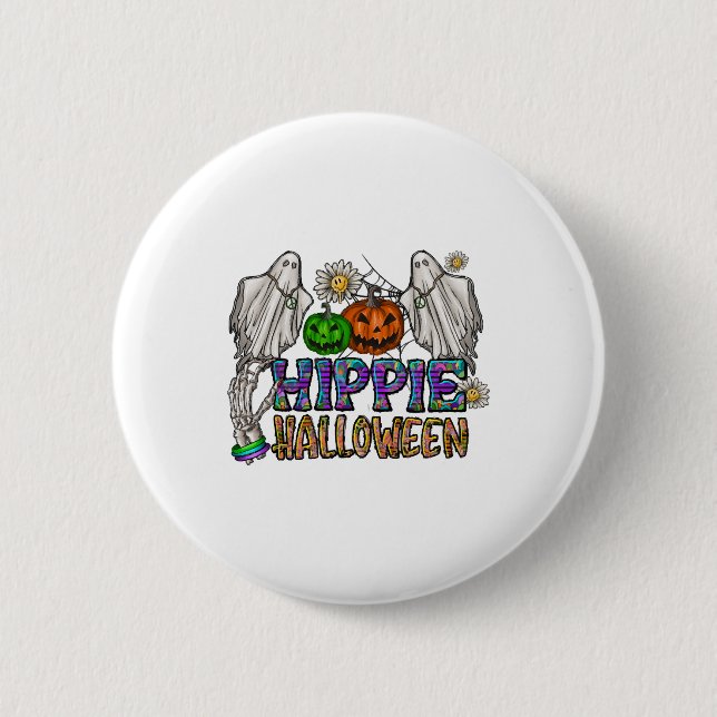 Hippie Halloween  Button (Vorderseite)