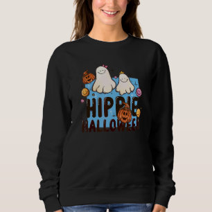 Hippie Halloween Geist Jack O Laterne Kinder Strei Sweatshirt