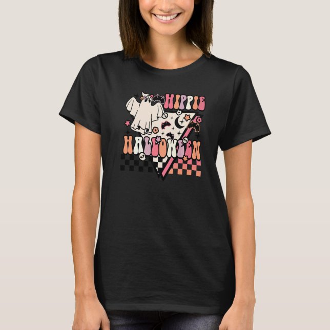 Hippie Halloween Ghost 60er 70er Costume Groovy Sp T-Shirt (Vorderseite)