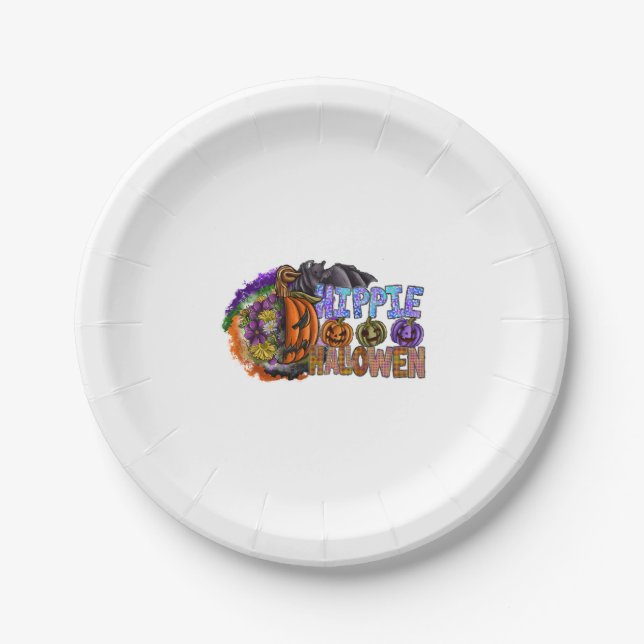 Hippie Halloween   Pappteller (Vorderseite)