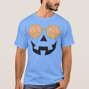 Hippie Halloween Pumpkin Peace Sign Sunglasses for T-Shirt