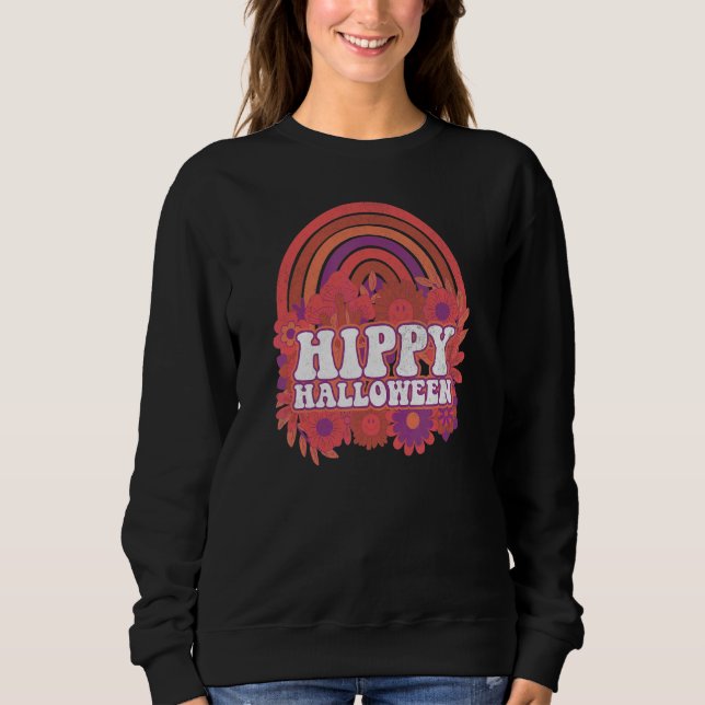 Hippie-Halloween-Regenbogen Sweatshirt (Vorderseite)
