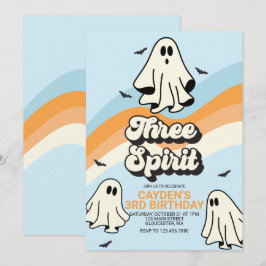 Hippie Halloween Retro Geist Drei Geist Einladung