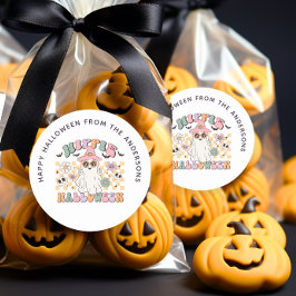 Hippie Halloween Retro Leckerei Taschenaufkleber Runder Aufkleber