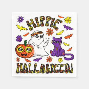 Hippie Halloween Trio Napkins Serviette