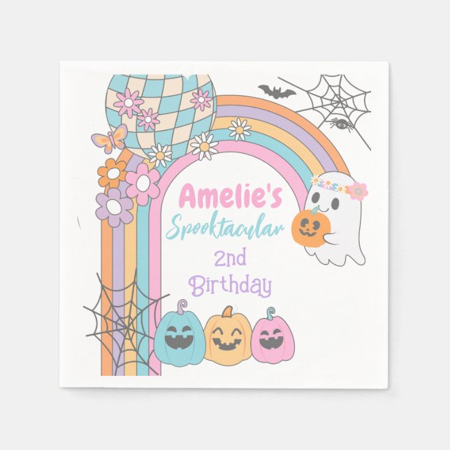 Hippie Hallowen  Serviette (Vorderseite)