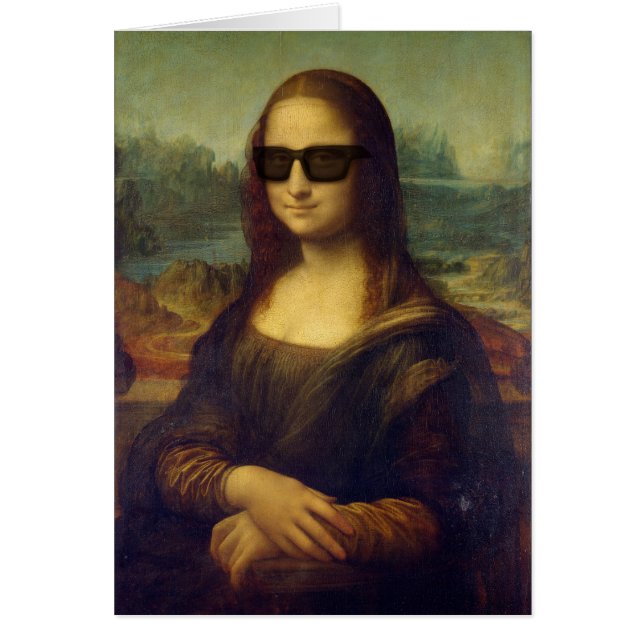 Hippie heureux drôle Mona Lisa aux nuances (Devant)