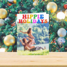 Hippie Holidays Foto Niedlich farbenfrohe Retro 70