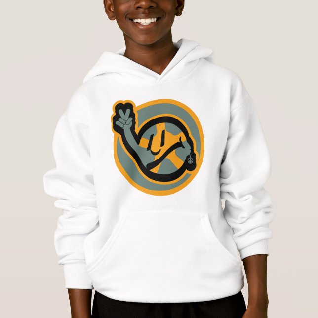 HIPPIE ICON flowers FACE 2023 BY MASANSER Hoodie (Vorderseite)