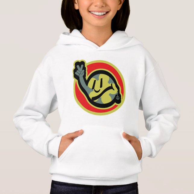 HIPPIE ICON flowers FACE 2023 BY MASANSER Hoodie (Vorderseite)