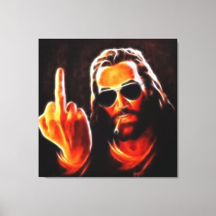 Hippie Jesus Leinwanddruck