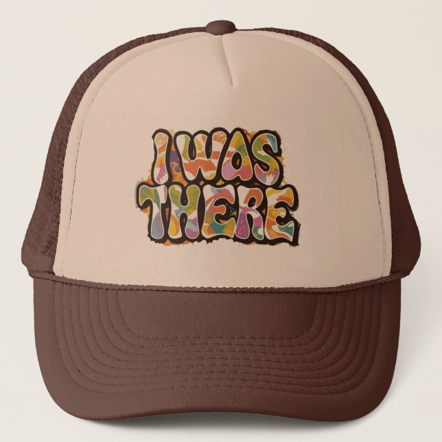 Hippie Journey Trucker Hat 'I was There' Truckerkappe (Vorderseite)