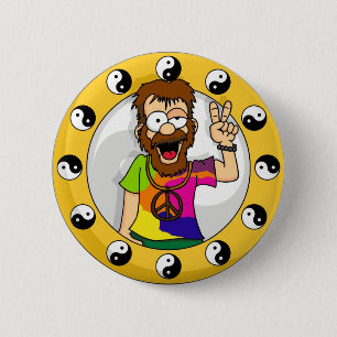 Hippie-Knopf Button