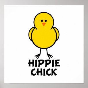 Hippie-Küken Poster