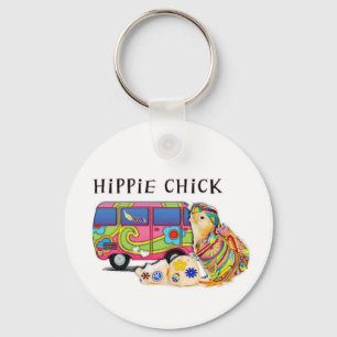 Hippie-Küken Schlüsselanhänger