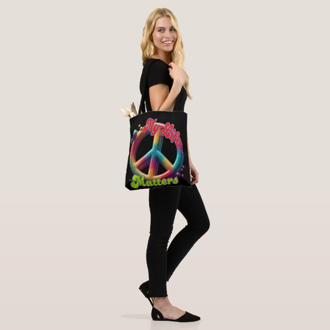 Hippie Love Peace Life Matters Custom  Tasche (Am Model)