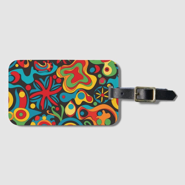Hippie Luggage Tag Gepäckanhänger (Vorderseite (Horizontal))