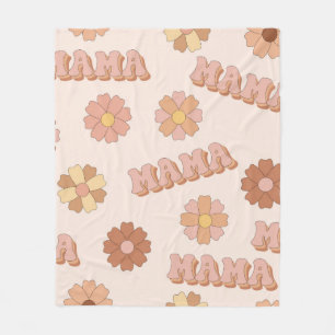 Hippie Mama nahtloses Muster. Groovy Hintergrund.  Fleecedecke