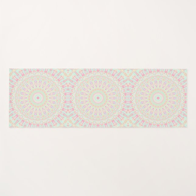 Hippie Mandala Yogamatte (Vorderseite (Horizontal))