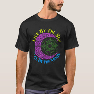 Hippie-Motto Lebe nach der Sonne Liebe Mond Inspir T-Shirt