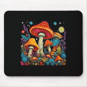 Hippie Mushrooms Psychedelic Forest Fungi Festival Mousepad