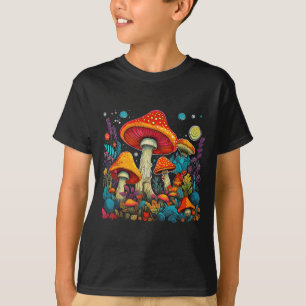 Hippie Mushrooms Psychedelic Forest Fungi Festival T-Shirt