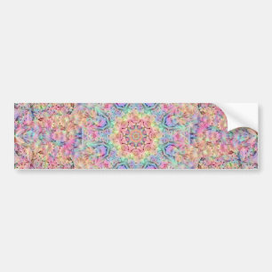 Hippie-PastellfarbVintages Fraktal-Kaleidoskop Autoaufkleber