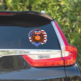 Hippie Patriotic 4. Juli Bigfoot Aufkleber