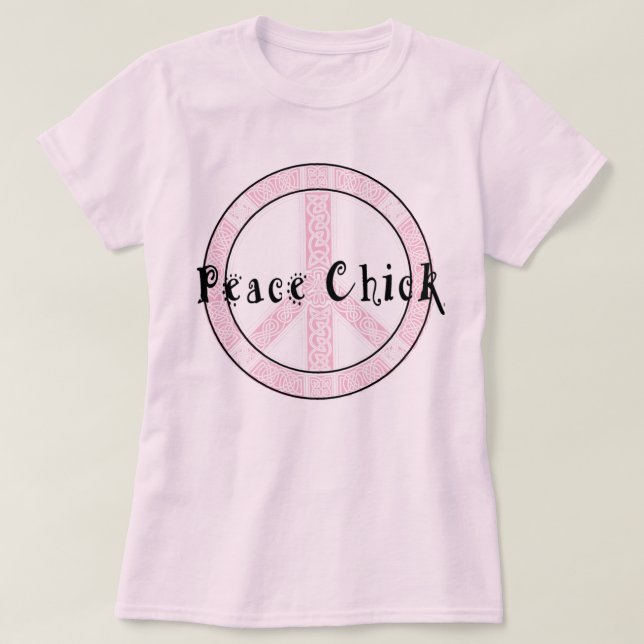 Hippie Peace Chick T - Shirt (Design vorne)