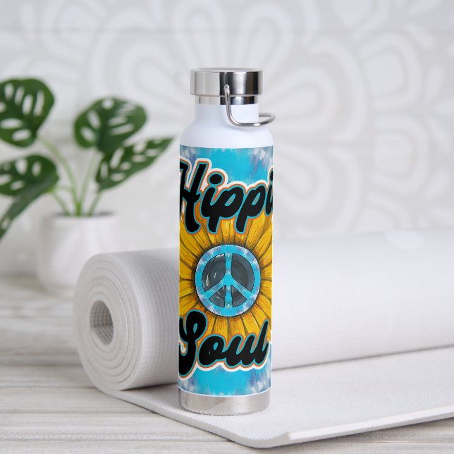 Hippie Peace Gefärbte Krawatte Soul Tumbler Flasch Trinkflasche (Yoga)