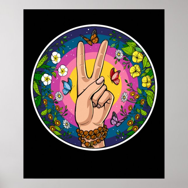 Hippie Peace Poster (Vorne)