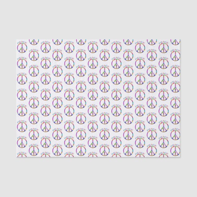 Hippie Peace Rainbow Tissue Seidenpapier (Vorderseite)