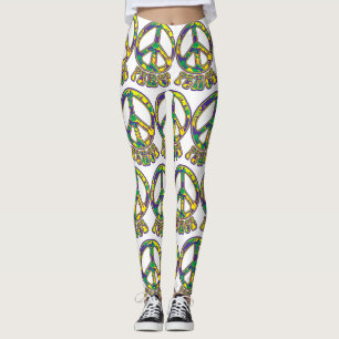 Hippie Peace Sign 60er 70er Leggings