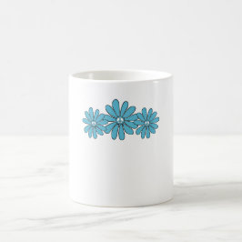 Hippie Peace Sign Blume Aqua Kaffeetasse