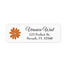 Hippie Peace Sign Blume Orange Distressed Look