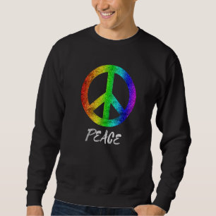 Hippie Peace Sign farbenfrohe Friedenssymbol Freih Sweatshirt