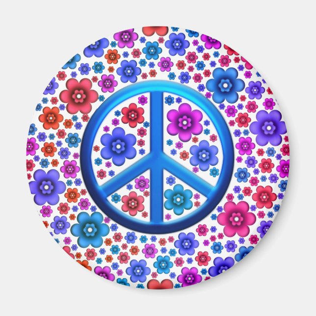 Hippie Peace Sign Magnet (Vorne)